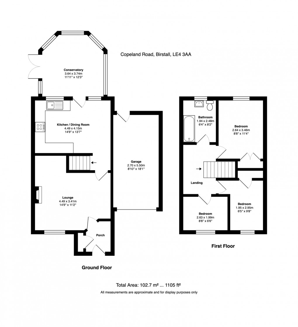 Floorplan for Copeland Road, Birstall