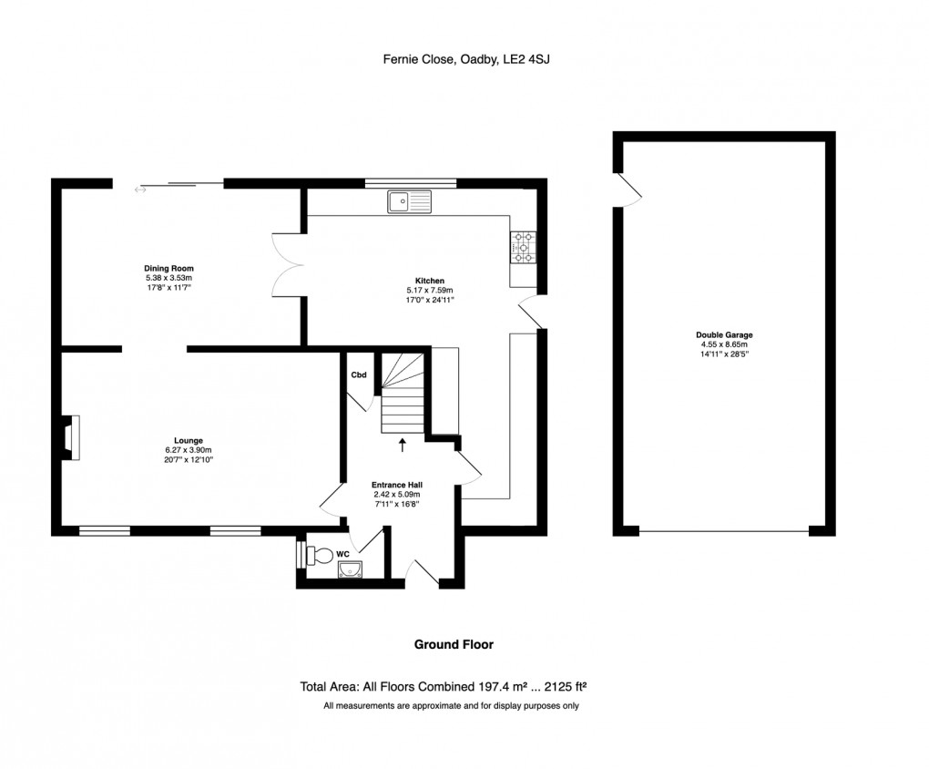 Floorplan for Fernie Close, Oadby Grange