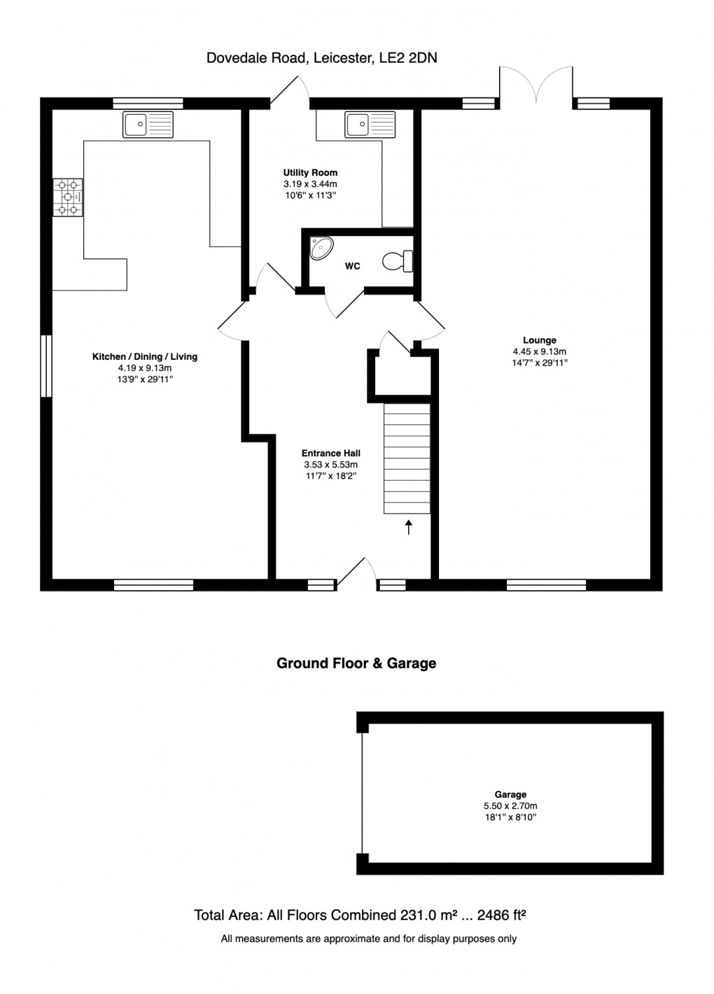 Floorplan for Dovedale Road, Stoneygate