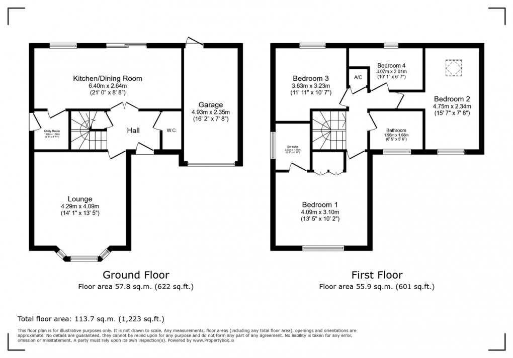 Floorplan for Willow Herb Close, Oadby Grange