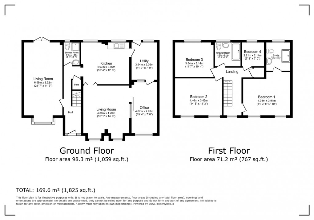 Floorplan for Heythrop Close, Oadby Grange