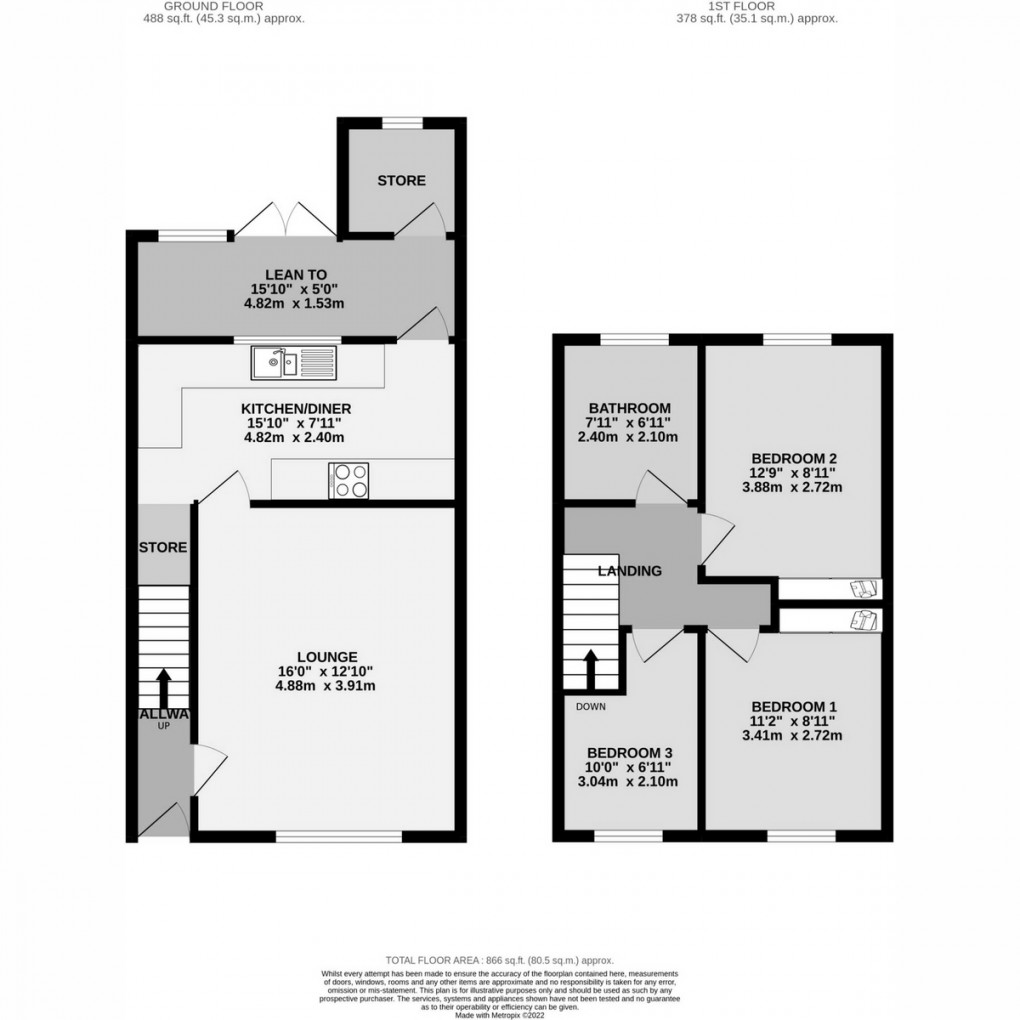 Floorplan for Monmouth Drive, Eyres Monsell, LE2
